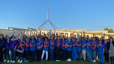 Aged Care nurses visit Parliament to call out providers  
