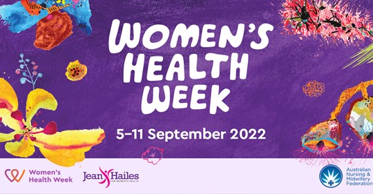 ANMF partners with Jean Hailes Women’s Health Week to support the wellbeing of nurses and midwives – How to get involved